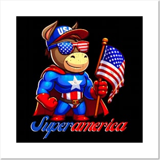 Super donkey america Posters and Art